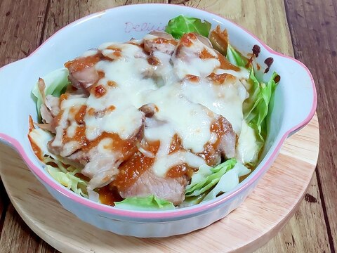 キャベツと豚肩ロースの味噌チーズ焼き
